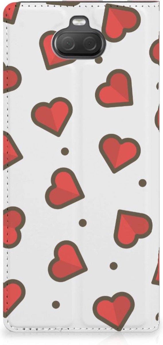 Sony Xperia 10 Plus Hoesje met Magneet Hearts