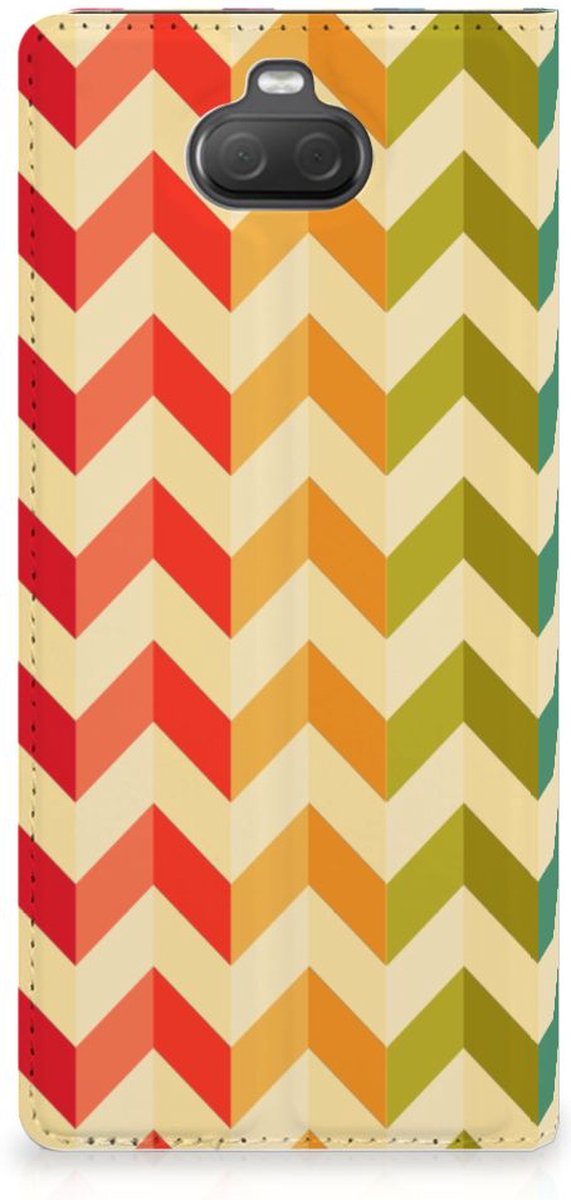 Sony Xperia 10 Plus Hoesje met Magneet Zigzag Multi Color