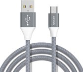 Ninzer Micro USB data kabel / Oplaadkabel 2 meter Universeel | Zilver