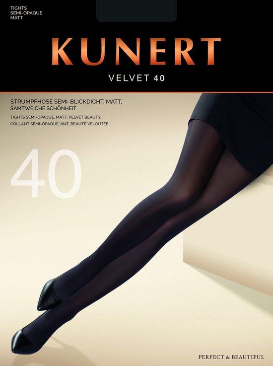 Kunert Velvet 40 matte semi opaque panty Maat 36-38 Kleur Zwart