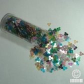 Gutermann Sequins 8mm Pearl Small Flower Shape in Mixed Colours. FANTASIE PAILLETTEN