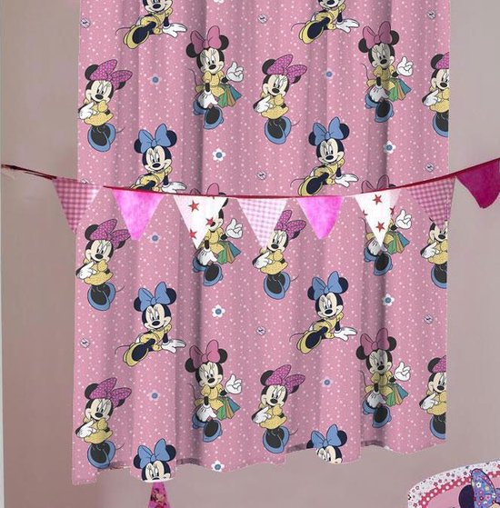 Minnie Mouse - Gordijn - Roze - 140x250 cm | bol.com