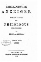 Philologischer Anzeiger