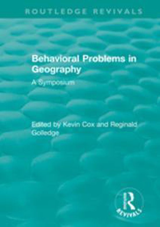Routledge Revivals - Routledge Revivals: Behavioral Problems ... - cover