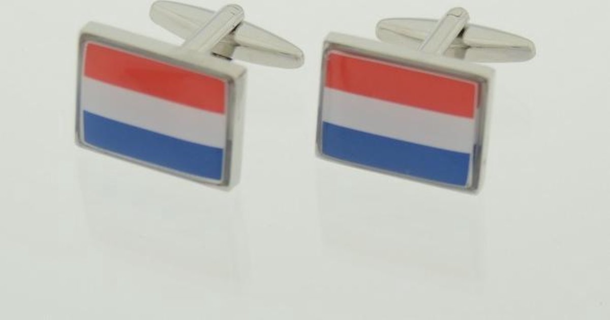 Treasure Trove® Nederlandse Vlag Manchetknopen - Rechthoekig