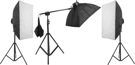 FX1 - studiolampen - daglichtset - foto studio lampen - 3 x statief met 3 x  softbox -... | bol.com