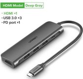 Ugreen USB-C Docking Station Hub - HDMI 4K, USB-C en 3x USB 3.0 - MacBook (Thunderbolt 3) en Laptops