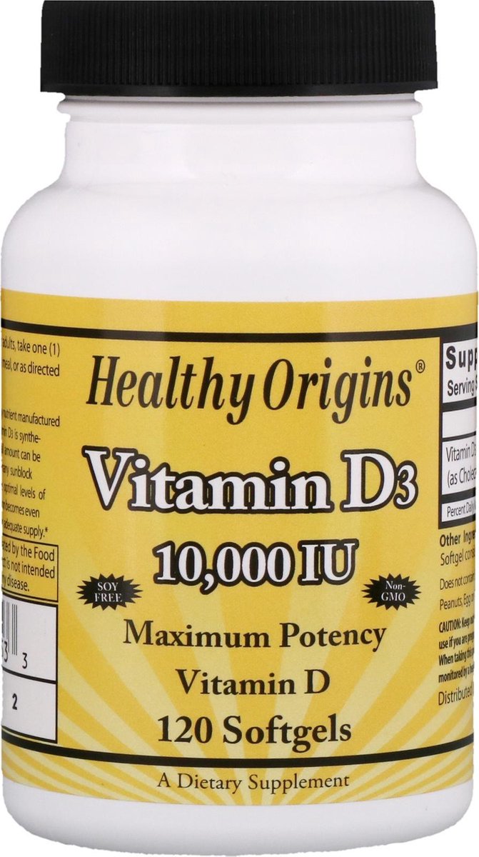 Vitamine 10.000 IE (120 softgels) Healthy Origins bol.com