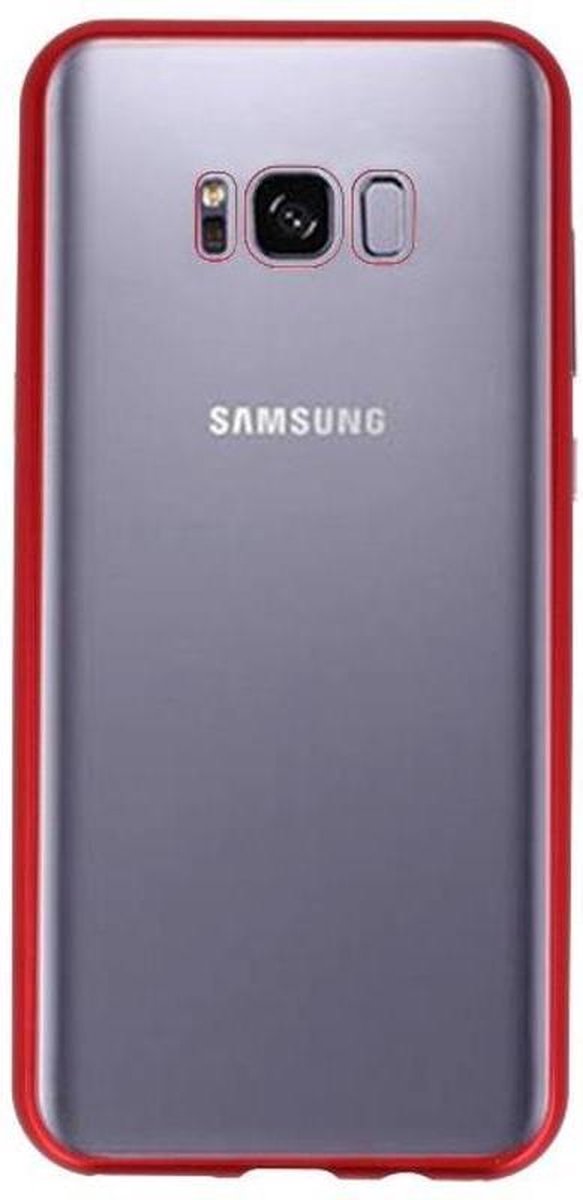 Rood Transparant Magnetisch Back Cover Hoesje voor Samsung Galaxy S8 Plus