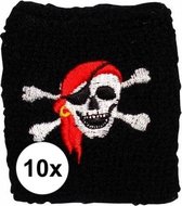 10 stuks Piraten zweetbandje