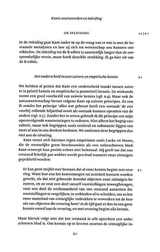 Tekstpagina met 21 op de onderkant. Kants woorden en inleiding.