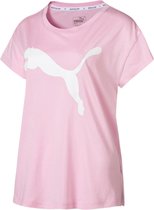 PUMA Active Logo Tee Shirt Dames - Pale Pink