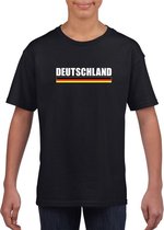 Zwart Duitsland supporter t-shirt voor kinderen 158/164