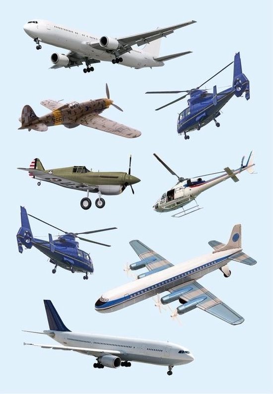 Vliegtuigen stickers vellen | bol.com