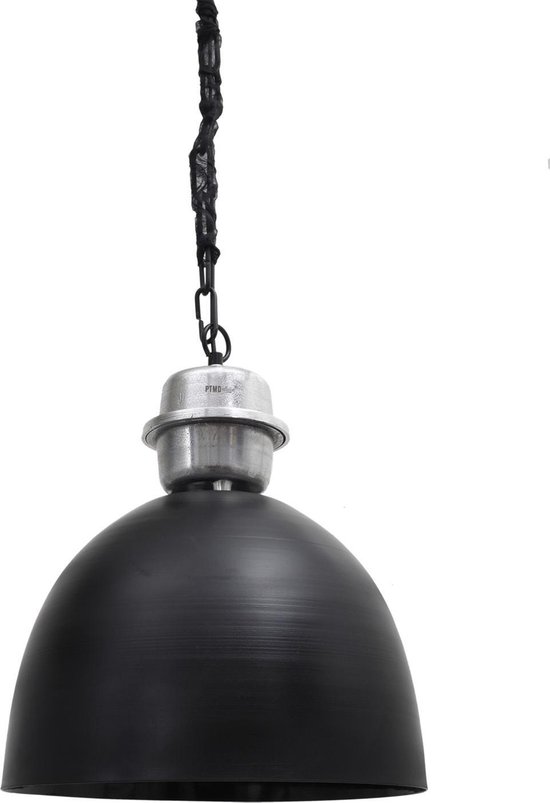 PTMD Hanglamp Josh Iron black with aluminium top 19xØ36 | bol.com