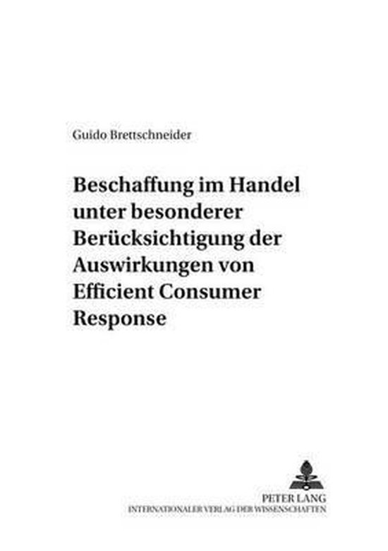 Beschaffung Im Handel Unter Besonderer Beruecksichtigung Der ... - cover