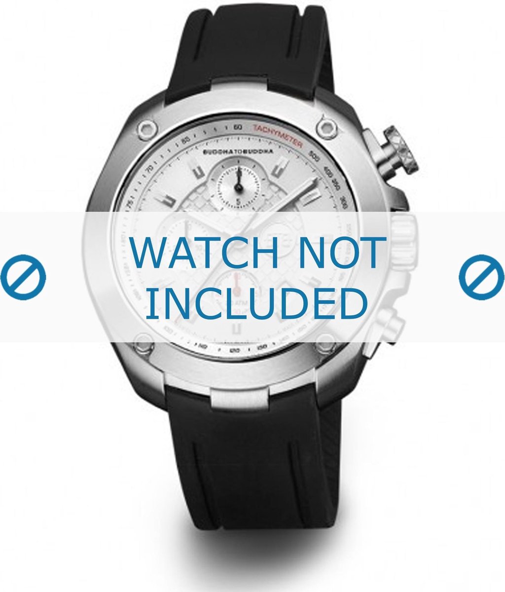 Buddha to Buddha horlogeband 39mm - BTB.F.R.CH.02 Rubber Zwart 19mm