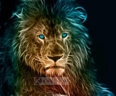Peinture - Lion en couleurs