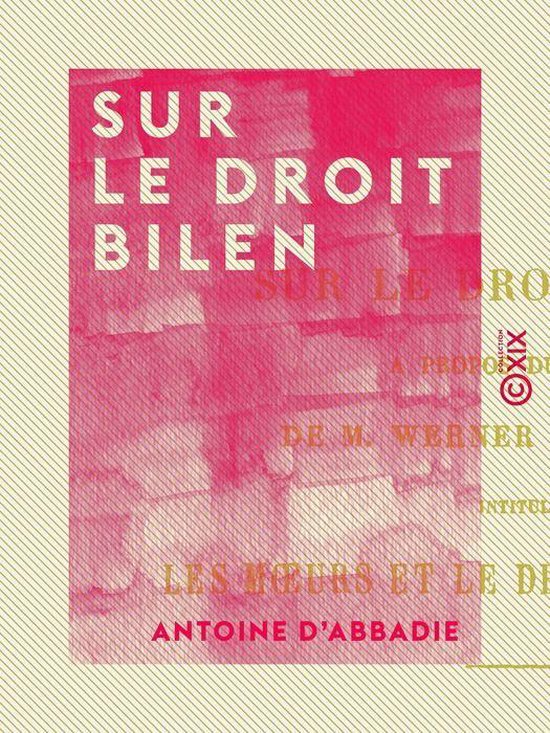 Sur le droit Bilen - cover