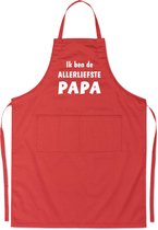 Mijncadeautje - Luxe keukenschort - Allerliefste Papa - Rood