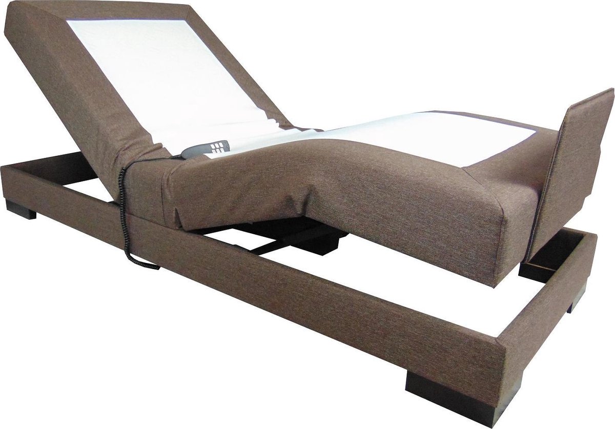Slaaploods.nl Single - Elektrisch Boxspring Onderstel - 100x220x40 cm - Bruin