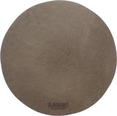 LEER! By Roselle Placemat Rond ø36cm Taupe ( 4 stuks )