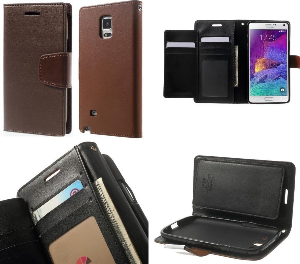 Mercury Rich Dairy wallet case hoesje Samsung Galaxy Note Edge bruin