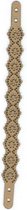 Band Lace imitatieleren armband camel 21x1.8 centimeter