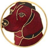 Behave® Broche hond rood rond