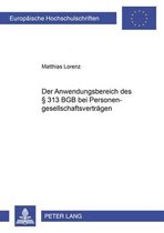 Der Anwendungsbereich Des 313 Bgb Bei Personengesellschaftsvertraegen