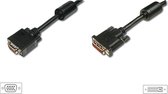 Digitus AK-320300-020-S DVI-kabel DVI / VGA Adapterkabel DVI-I 24+5-polige stekker, VGA-stekker 15-polig 2.00 m Zwart S