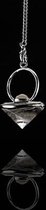 Pendel bergkristal kegelvorm met maansteen - 3.2 - Edelsteen - M