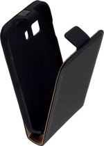 LELYCASE Lederen Samsung Galaxy Young 2 Flip Case Cover Hoesje Zwart