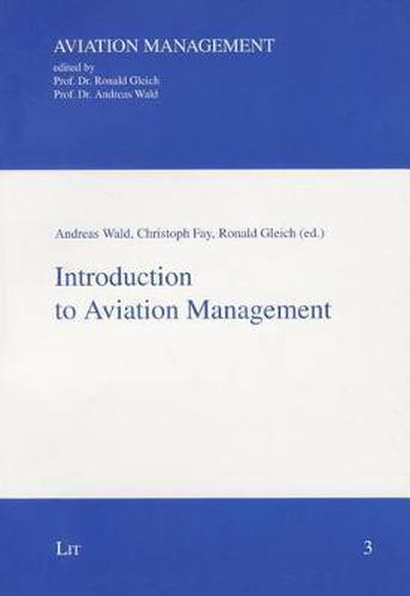 Introduction To Aviation Management 9783643106261 Wald Boeken bol
