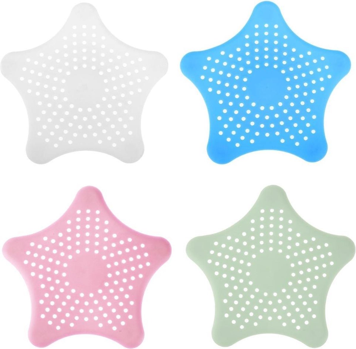 Goedkoopste KELERINO. Siliconen badkamerzeefjes - Keukenzeefjes - Gootsteen zeefje - 4 stuks