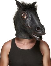 "Zwarte paard masker voor volwassenen  - Verkleedmasker - One size"