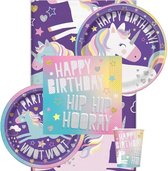 Eenhoorn themafeest tafeldecoratie pakket 8 personen