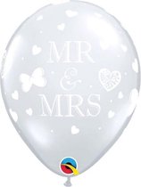 Qualatex - Ballonnen Mr MrS Clear 30 cm (50 stuks)