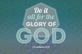 Premium Aluminium - Foto op aluminium - Tekst: Do it all for the glory of God (40 x 60cm)