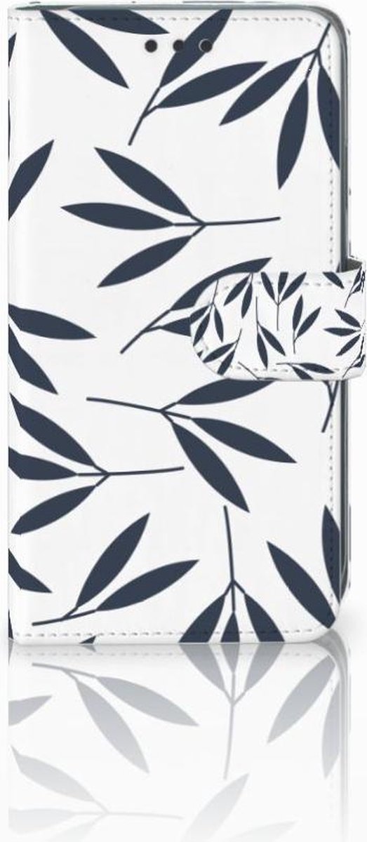 Apple iPhone Xr Hoesje Leaves Blue