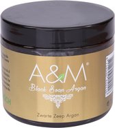 Zwarte Zeep - Argan - 200 gr - Eucalyptus - Bevat vitaminen A, B en IJzer - Bodyscrub