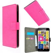 Nokia Lumia 638 Wallet Bookcase hoesje Roze