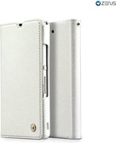 Zuiver leren Zenus hoesje voor Sony Xperia Z Prestige Minimal Diary Series - White