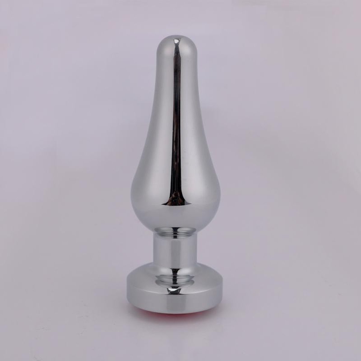 Goedkoopste Zilveren Puntige Butt PLug met steen - Maat L