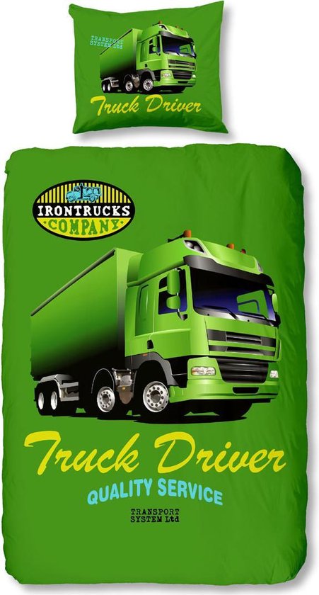 In het algemeen middag Aanval Vrachtwagen dekbedovertrek - Groen - 1-persoons (140x200/220 cm + 1 sloop)  | bol.com