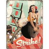 Strike ! Metalen wandbord in relief 40 x 30 cm