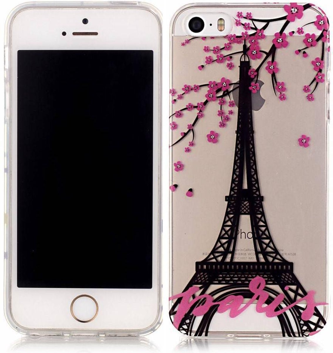 Transparant Softcase iPhone 5(s)/SE - Paris