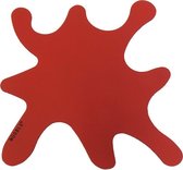 Leren onderlegger SPLASH 30x30 – Donkerrood leer – Design tafelaccessoire