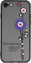 Paars Love Forever back case Hoesje voor Apple iPhone 7 / 8