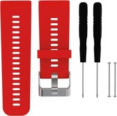 Siliconen Horloge Band Geschikt Voor Garmin Vivoactive HR -  Armband / Polsband / Strap Bandje / Sportband - Rood
